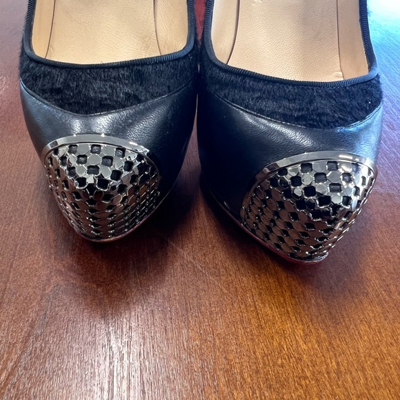 Christian Louboutin Maggie pony hair pump Size 38 Made in Italy Black on Black - Picture 15 of 16